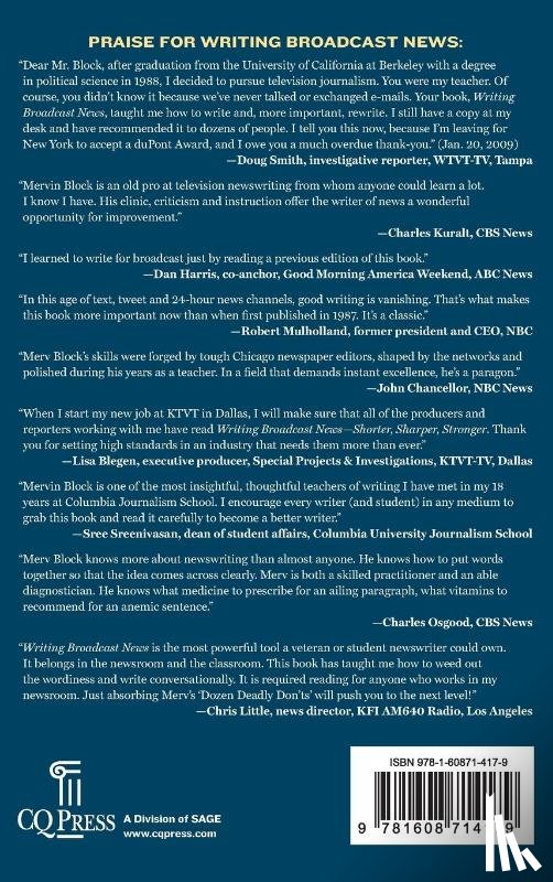 Block, Mervin - Writing Broadcast News — Shorter, Sharper, Stronger