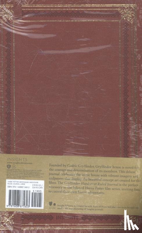 Warner Bros. Consumer Products Inc., . - Harry Potter Gryffindor Hardcover Ruled Journal
