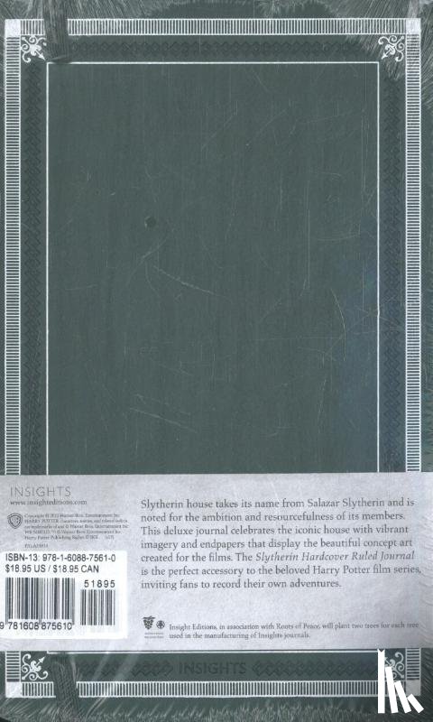Warner Bros. Consumer Products Inc., . - Harry Potter Slytherin Hardcover Ruled Journal