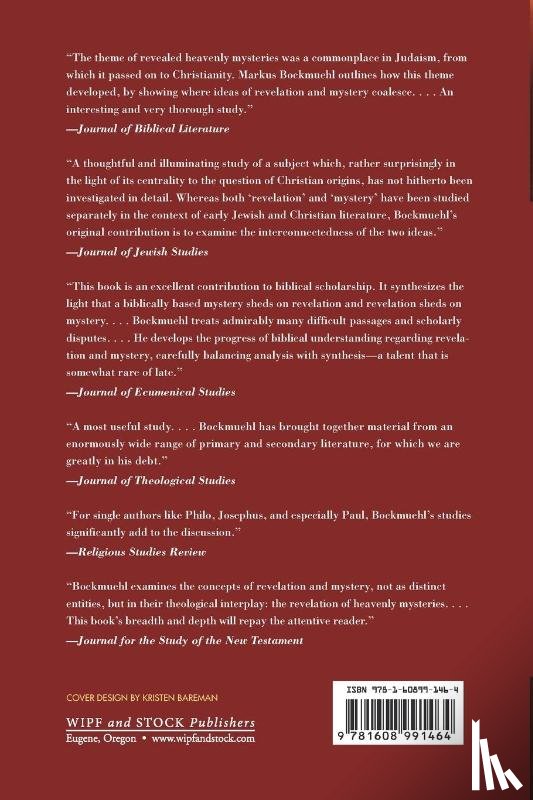 Bockmuehl, Markus - Revelation and Mystery in Ancient Judaism and Pauline Christianity