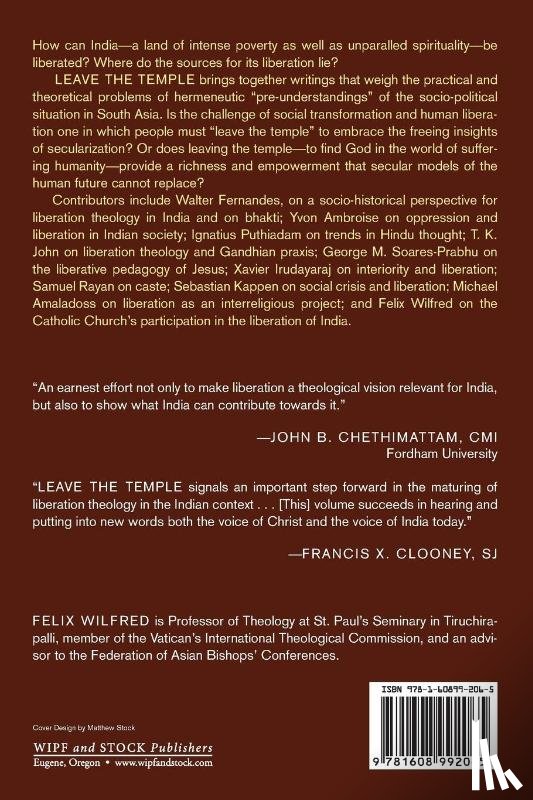 Wilfred, Felix (Asian Centre for Cross-Cultural Studies) - Leave the Temple