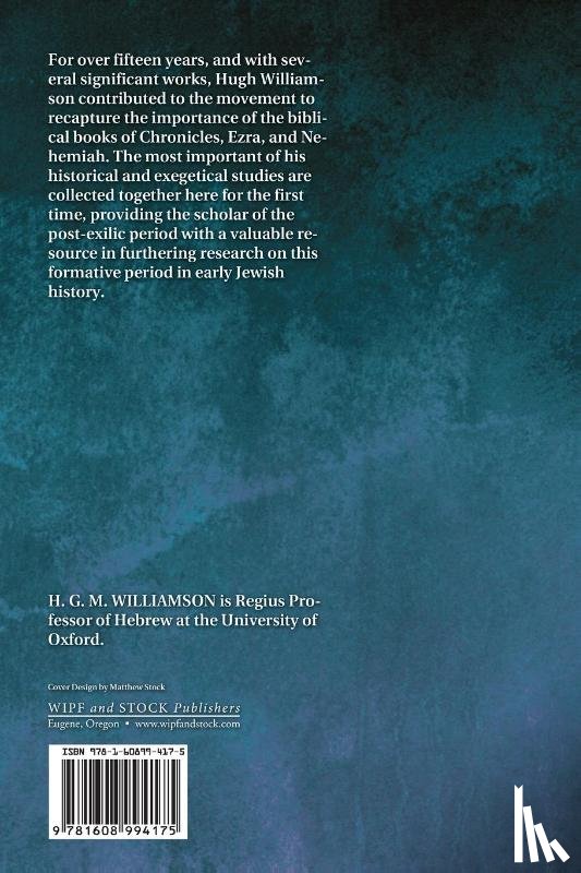 Williamson, Hugh G M - Studies in Persian Period History and Historiography
