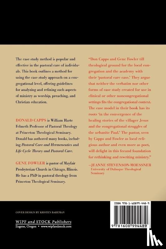Capps, Dr Donald (Princeton Theological Seminary), Fowler, Gene - The Pastoral Care Case