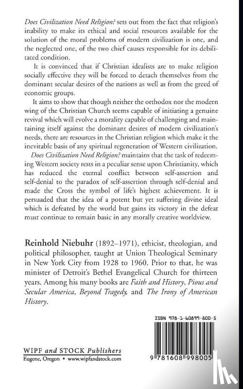 Niebuhr, Reinhold - Does Civilization Need Religion?
