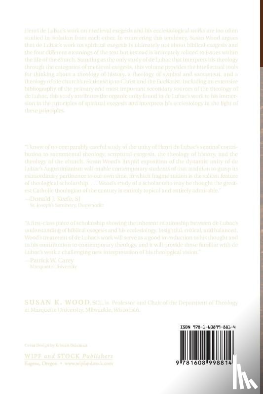 Wood, Susan K - Spiritual Exegesis and the Church in the Theology of Henri de Lubac