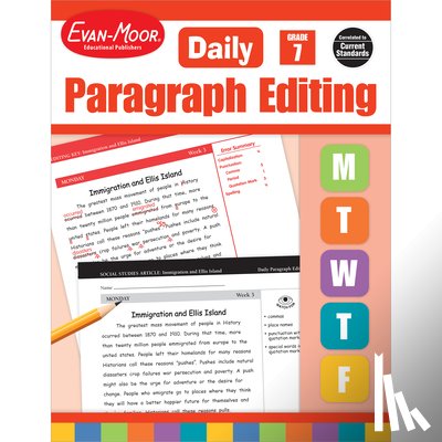 Evan-Moor Educational Publishers - DAILY PARAGRAPH EDITING GRD 7