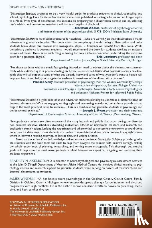 Axelrod, Bradley, Windell, James - Dissertation Solutions