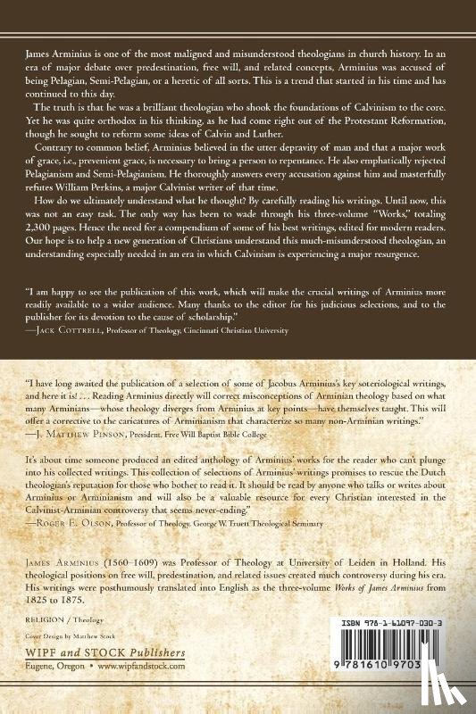 Arminius, James - Arminius Speaks