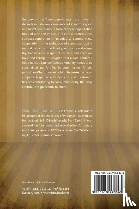 Khatchadourian, Haig - Community and Communitarianism