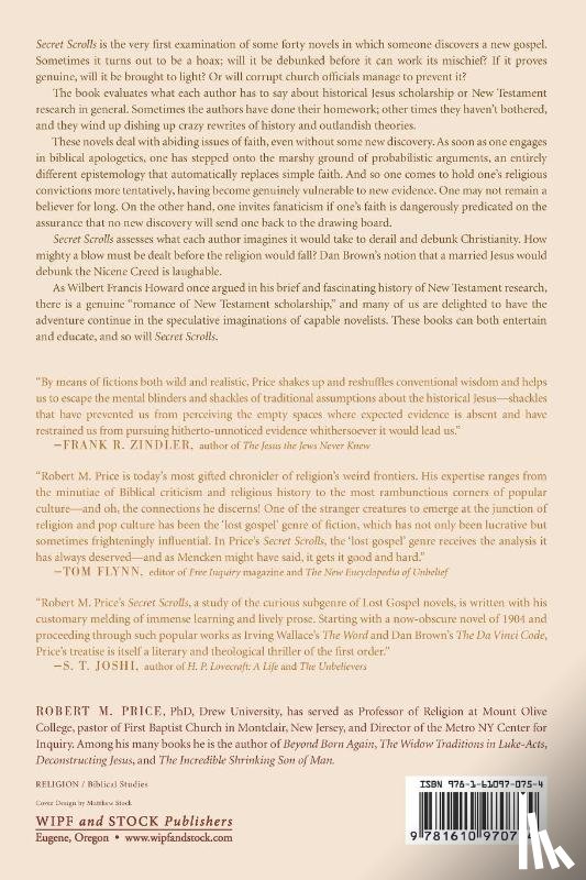 Price, Professor of Political Science Robert M (University of California - Secret Scrolls