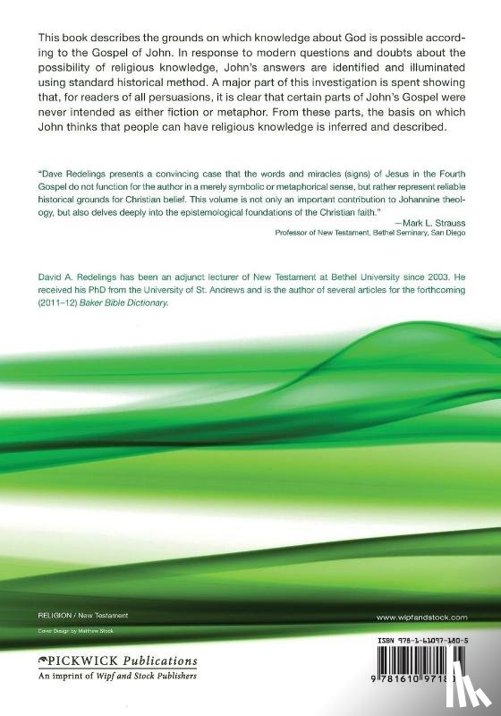 Redelings, David A - Epistemological Basis for Belief According to John's Gospel