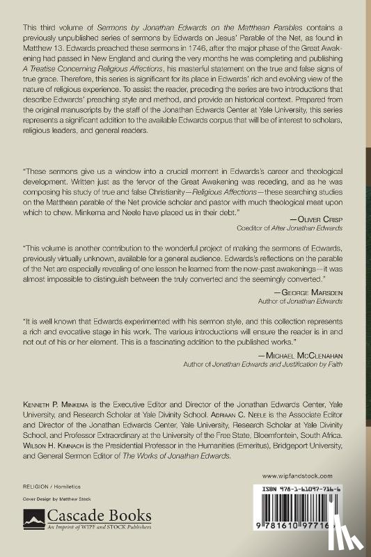 - Sermons by Jonathan Edwards on the Matthean Parables, Volume 3