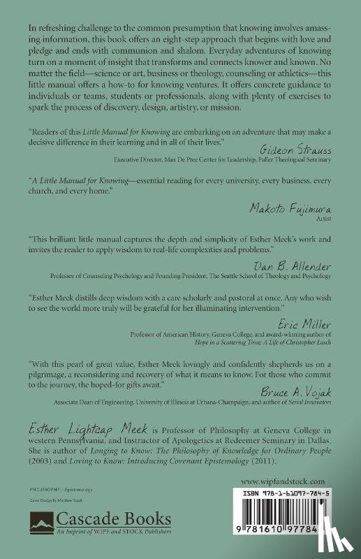 Meek, Esther Lightcap - A Little Manual for Knowing