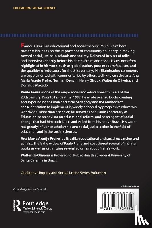 Freire, Paulo, Freire, Ana Maria Araujo, de Oliveira, Walter - Pedagogy of Solidarity