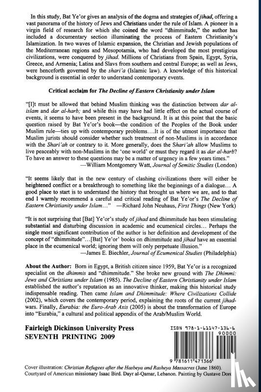 Yeor, Bat - The Decline of Eastern Christianity Under Islam: From Jihad to Dhimmitude