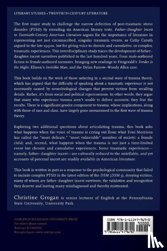 Grogan, Christine - Father–Daughter Incest in Twentieth-Century American Literature
