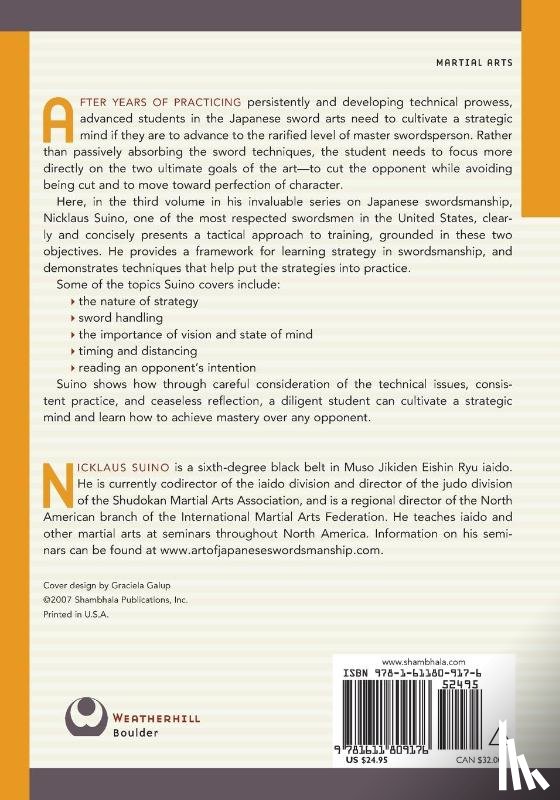 Suino, Nicklaus - Strategy in Japanese Swordship