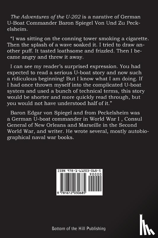Peckelsheim, Baron Edgar Spiege Von - The Adventures of the U-202
