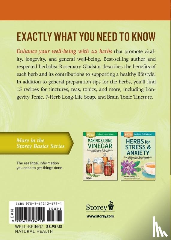 Gladstar, Rosemary - Herbs for Long-Lasting Health