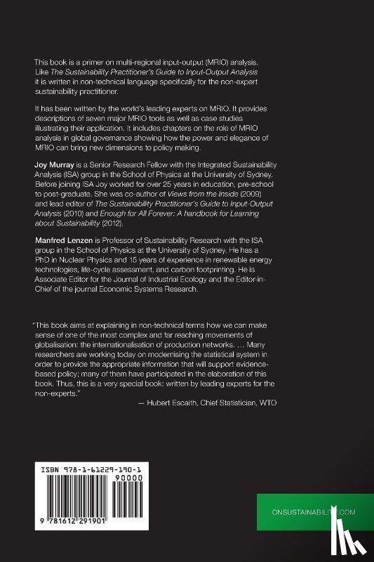  - The Sustainability Practitioner's Guide to Multi-Regional Input-Output Analysis