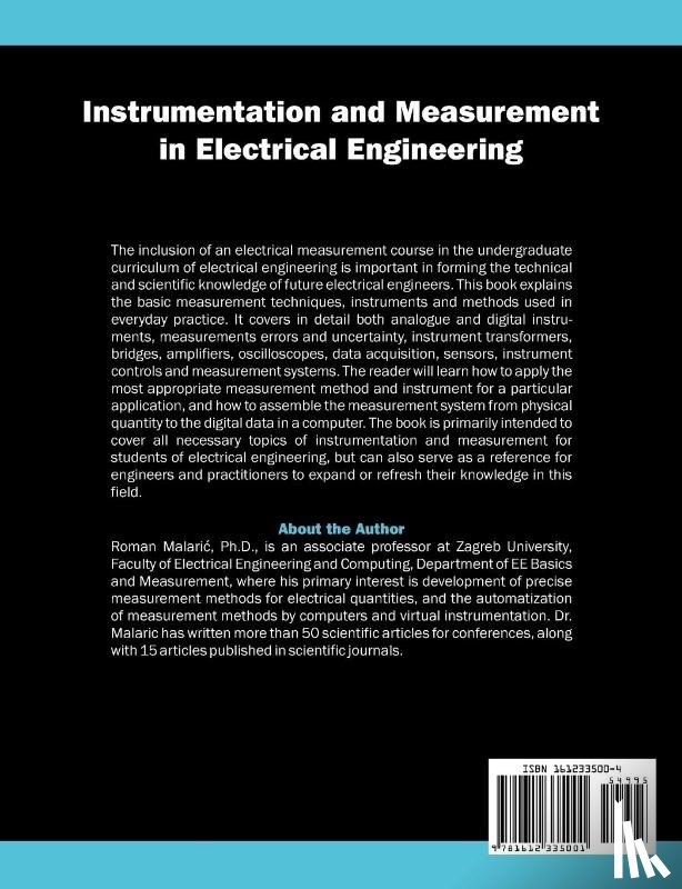 Malaric, Roman - Instrumentation and Measurement in Electrical Engineering