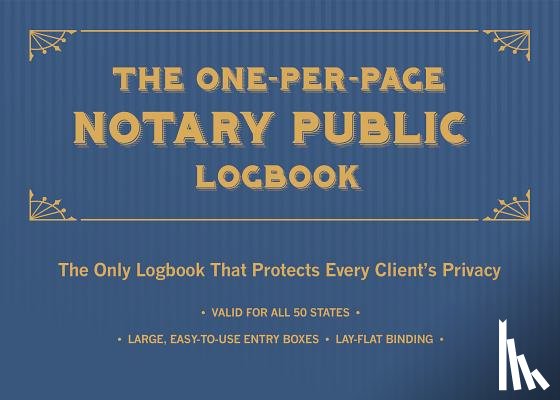 Ulysses Press, Editors of - The One-per-page Notary Public Logbook