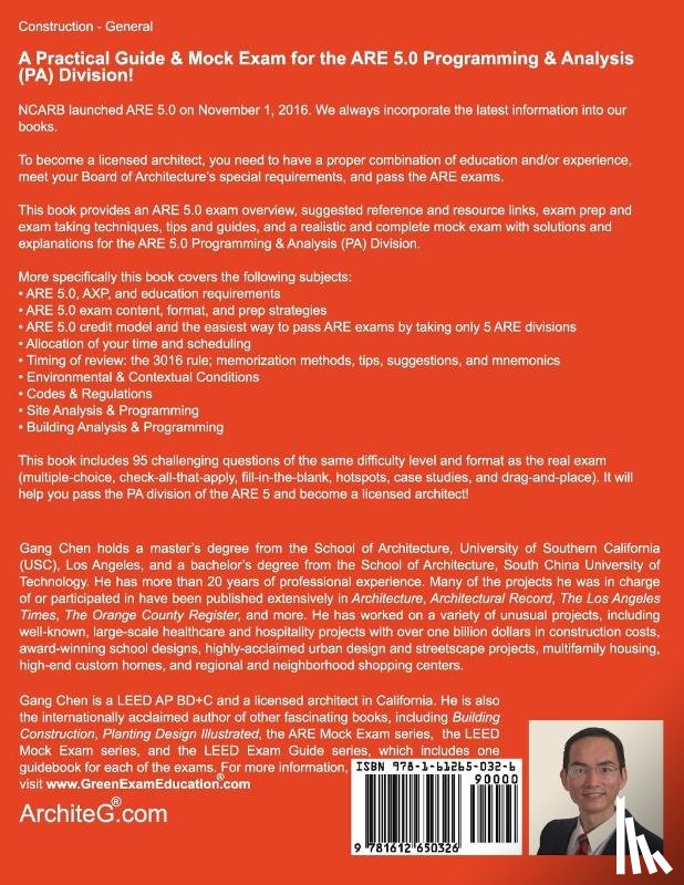 Chen, Gang (Eai Nus s'Pore) - Programming & Analysis (PA) ARE 5.0 Mock Exam (Architect Registration Exam)