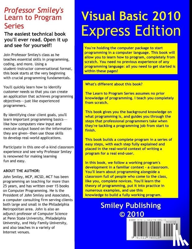 Smiley, John - Computer Programming for Seniors Using Visual Basic 2010 Express