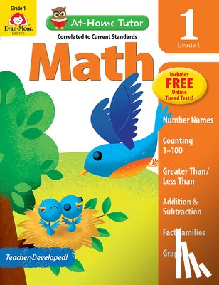 Evan-Moor Educational Publishers - Math Skills, Grade 1 Workbook: At-Home Tutor, Addition, Subtraction, Money