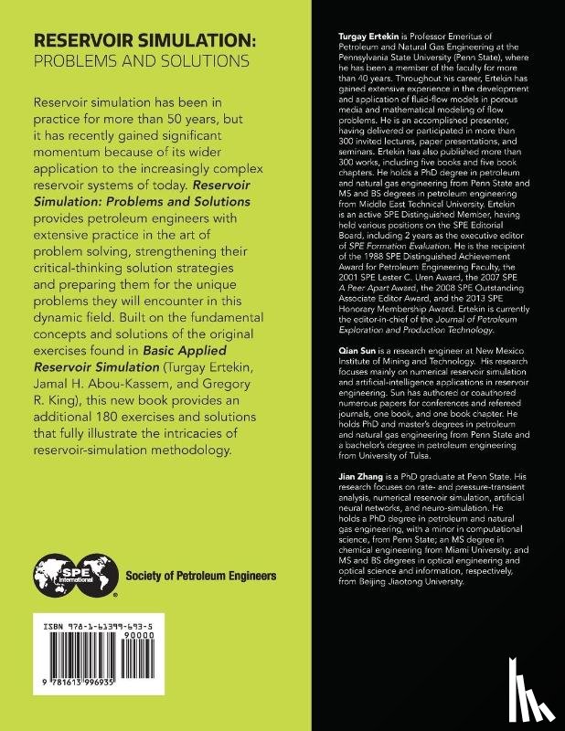 Ertekin, Turgay, Sun, Qian, Zhang, Jian - Reservoir Simulation - Problems and Solutions