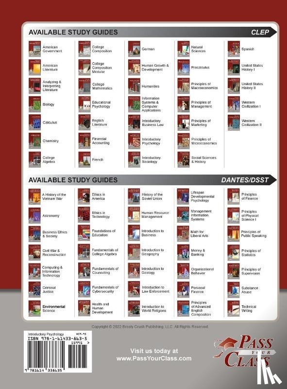 Passyourclass - Introductory Psychology CLEP Test Study Guide