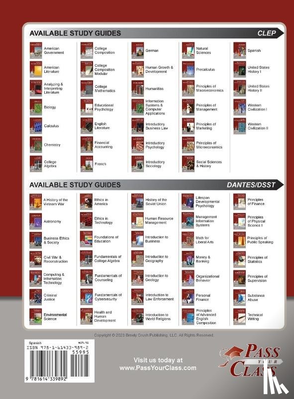 Passyourclass - Spanish CLEP Test Study Guide