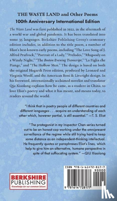 Eliot, T S - THE WASTE LAND and Other Poems
