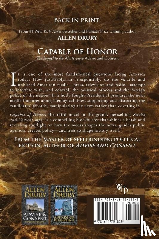 Drury, Allen - Capable of Honor