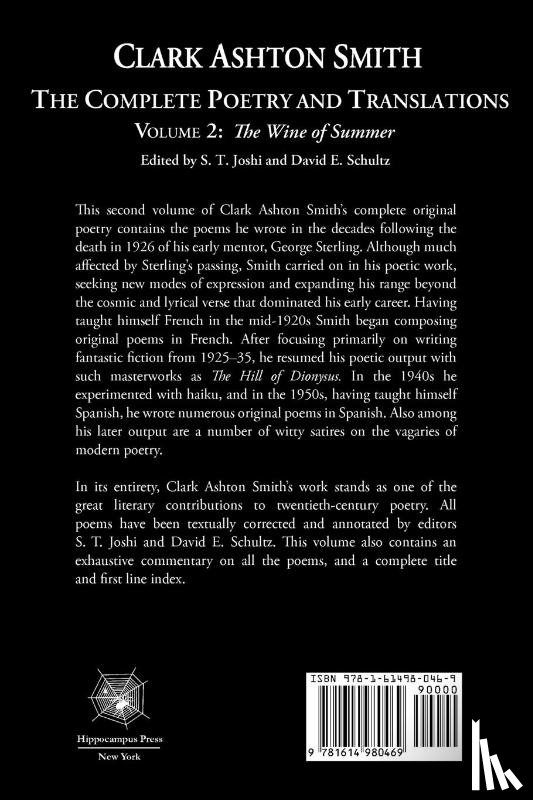 Smith, Clark Ashton, Schultz, David E - The Complete Poetry and Translations Volume 2