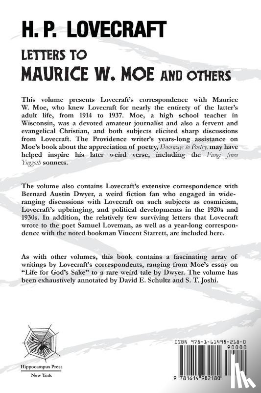 Lovecraft, H P - Letters to Maurice W. Moe and Others