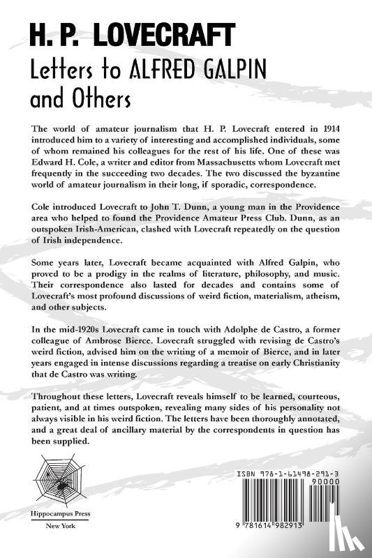 Lovecraft, H P - Letters to Alfred Galpin and Others