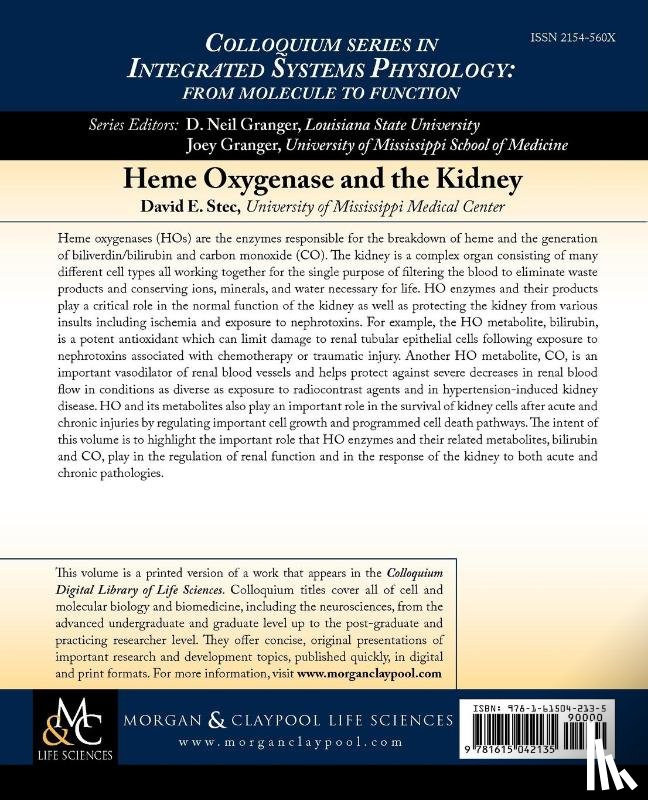 Stec, David - Heme Oxygenase and the Kidney