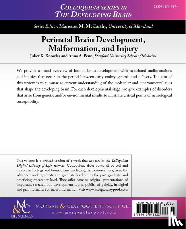 Penn, Anne, Knowles, Juliet - Perinatal Brain Development, Malformation, and Injury