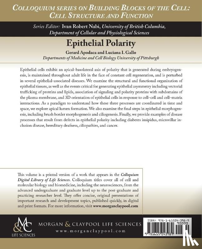 Apodaca, Gerard, Gallo, Luciana I. - Epithelial Polarity