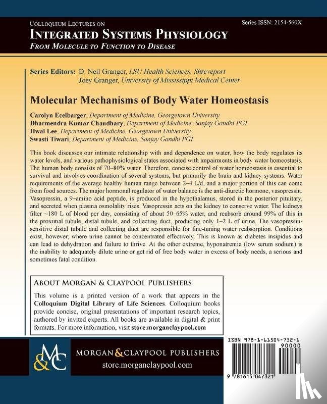Ecelbarger, Carolyn M., Chaudhary, Dharmendra Kumar, Lee, Hwal, Tiwari, Swasti - Molecular Mechanisms of Body Water Homeostasis