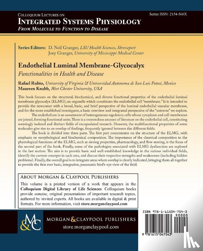 Rafael Rubio, Maureen Knabb, Joey P. Granger - Endothelial Luminal Membrane-Glycocalyx