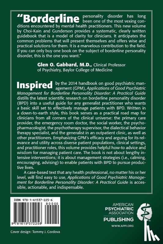  - Applications of Good Psychiatric Management for Borderline Personality Disorder