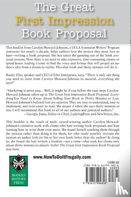 Howard-Johnson, Carolyn - The Great First Impression Book Proposal