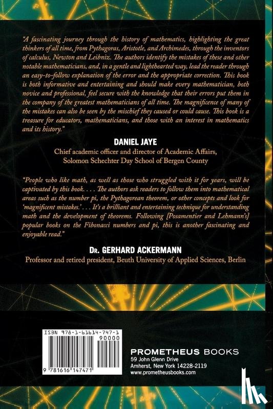 Posamentier, Alfred S., Lehmann, Ingmar - Magnificent Mistakes in Mathematics