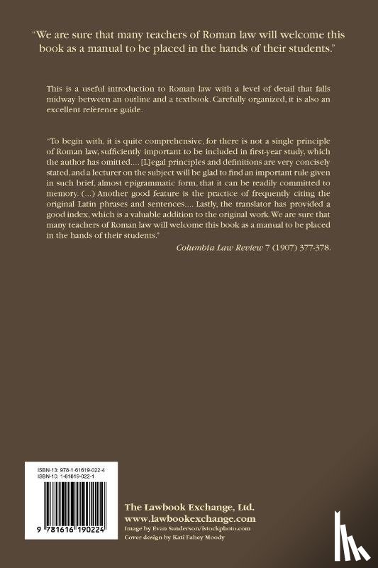 Bernard, Fernand - The First Year of Roman Law