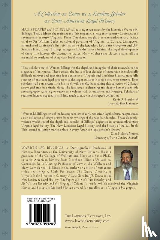 Billings, Professor Warren M - Magistrates and Pioneers