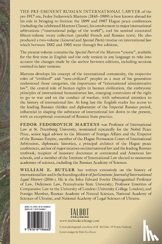 Martens, Fedor Fedorovich - Contemporary International Law of Civilized Peoples
