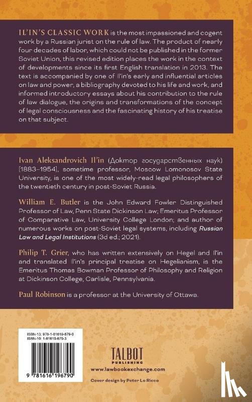 Il'in, Ivan Aleksandrovich - On the Essence of Legal Consciousness