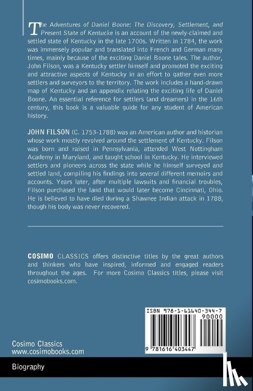 Filson, John - The Adventures of Daniel Boone